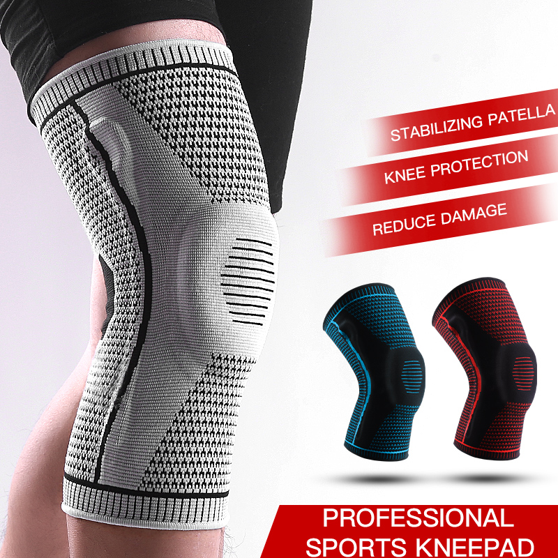 Compression Knee Sleeve - Rutschfeste Kniestütze mit Patella-Gel-Pad-Stabilisatoren, bequeme Kompressionsmanschette