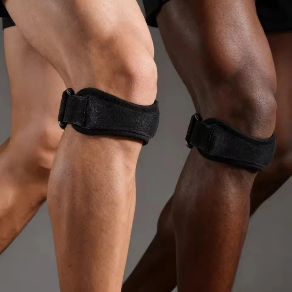 Compression Knee Sleeve - 1 Stück verstellbare Kompressions-Kniebandage mit Stoßdämpfung