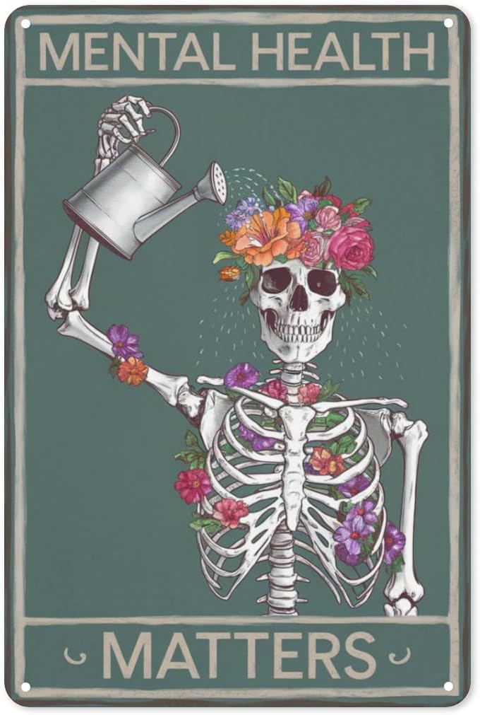 Health Wellness Office - Gothic Wellness Blechschild 8x12 Zoll –